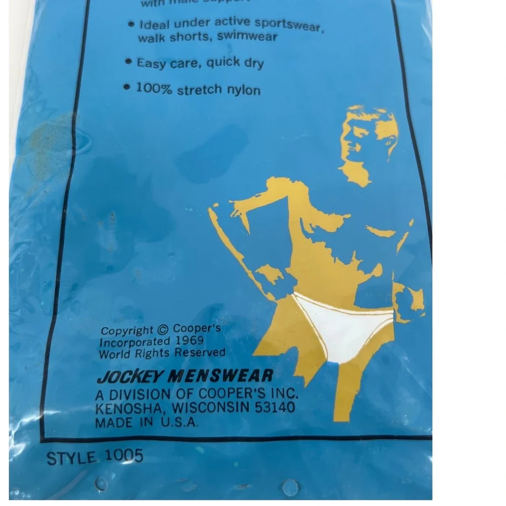 Jockey Skants Brief Bikini Yacht Blue Medium 32-36 100% Nylon Vintage 1969 Rare